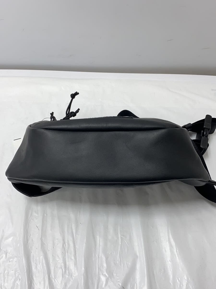 Supreme Waist Bag 23AW Leather Waist Bag Leather Black Solid Color 4