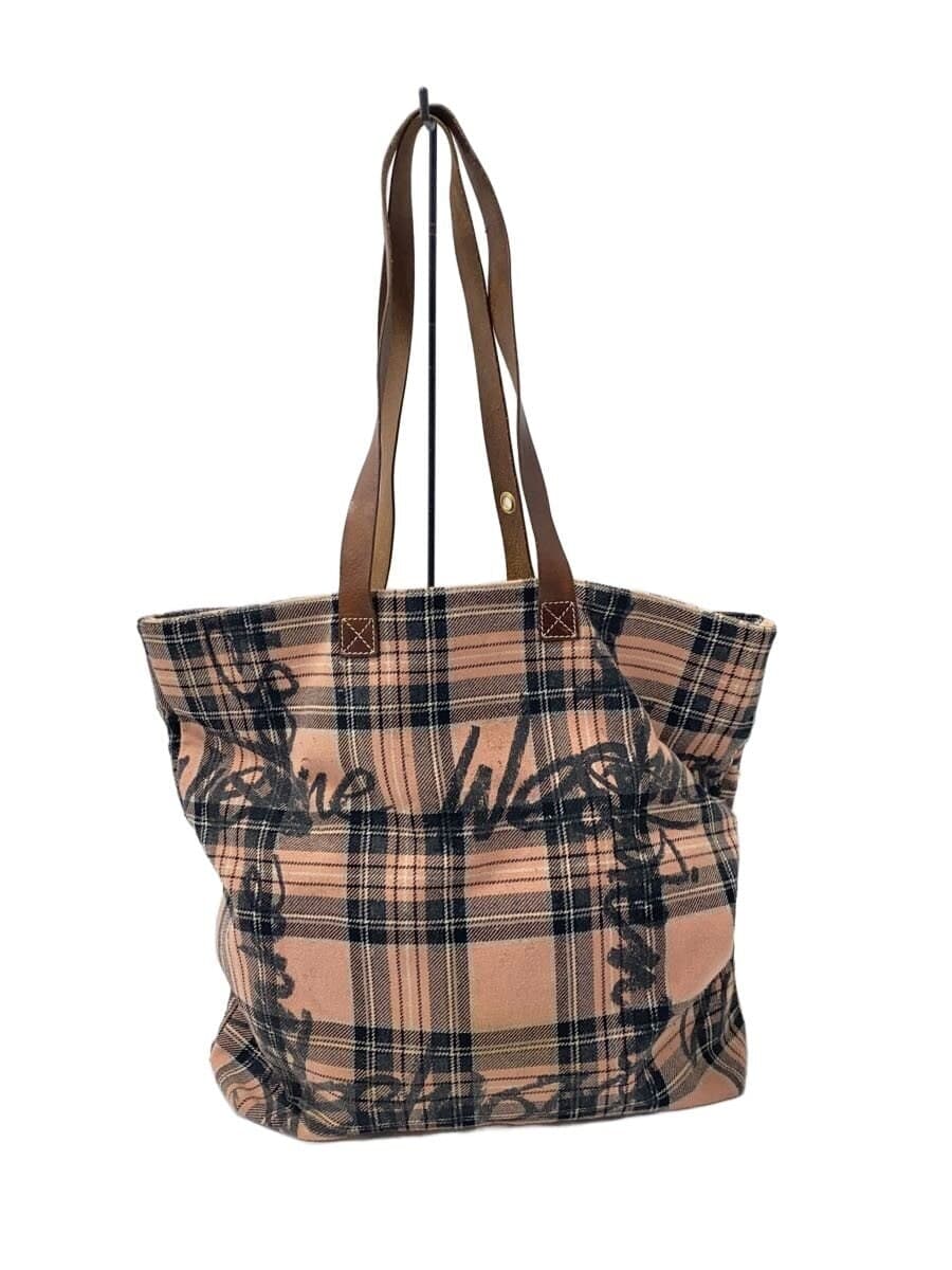 Vivienne Westwood Tote Bag Cotton PNK Check