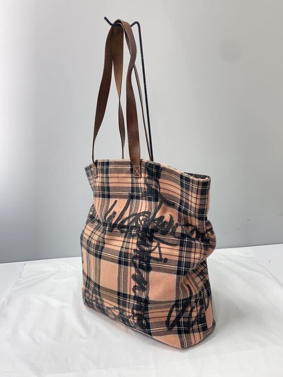 Vivienne Westwood Tote Bag Cotton PNK Check 2