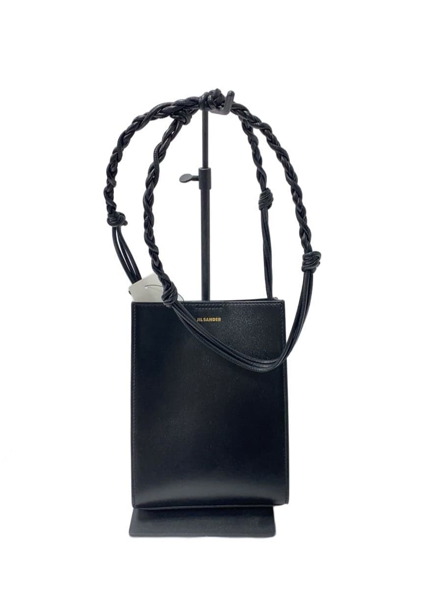 JIL SANDER Shoulder Bag Leather BLK Solid