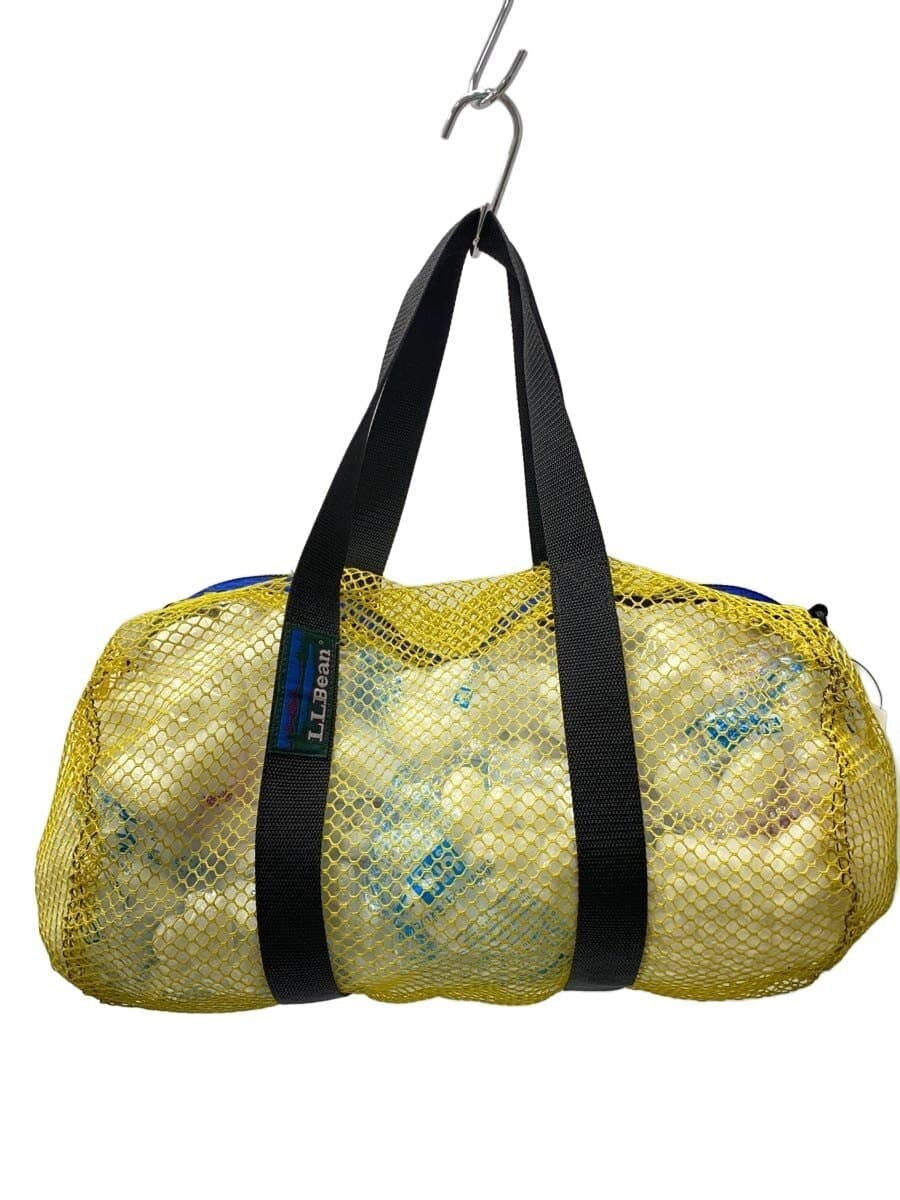 L.L.Bean 80s-90s Mesh Tote Bag Polyester Yellow Plain