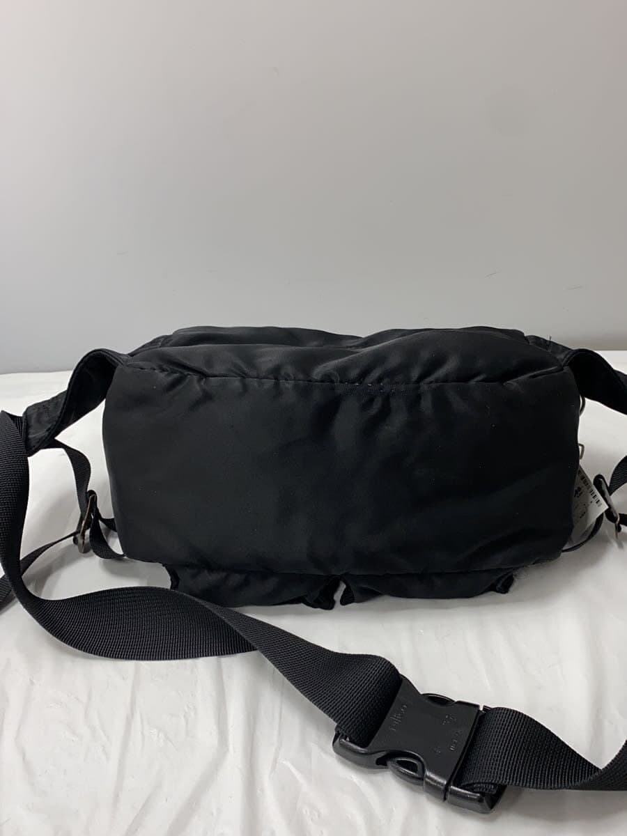 PORTER Waist Bag Nylon Black Plain 4