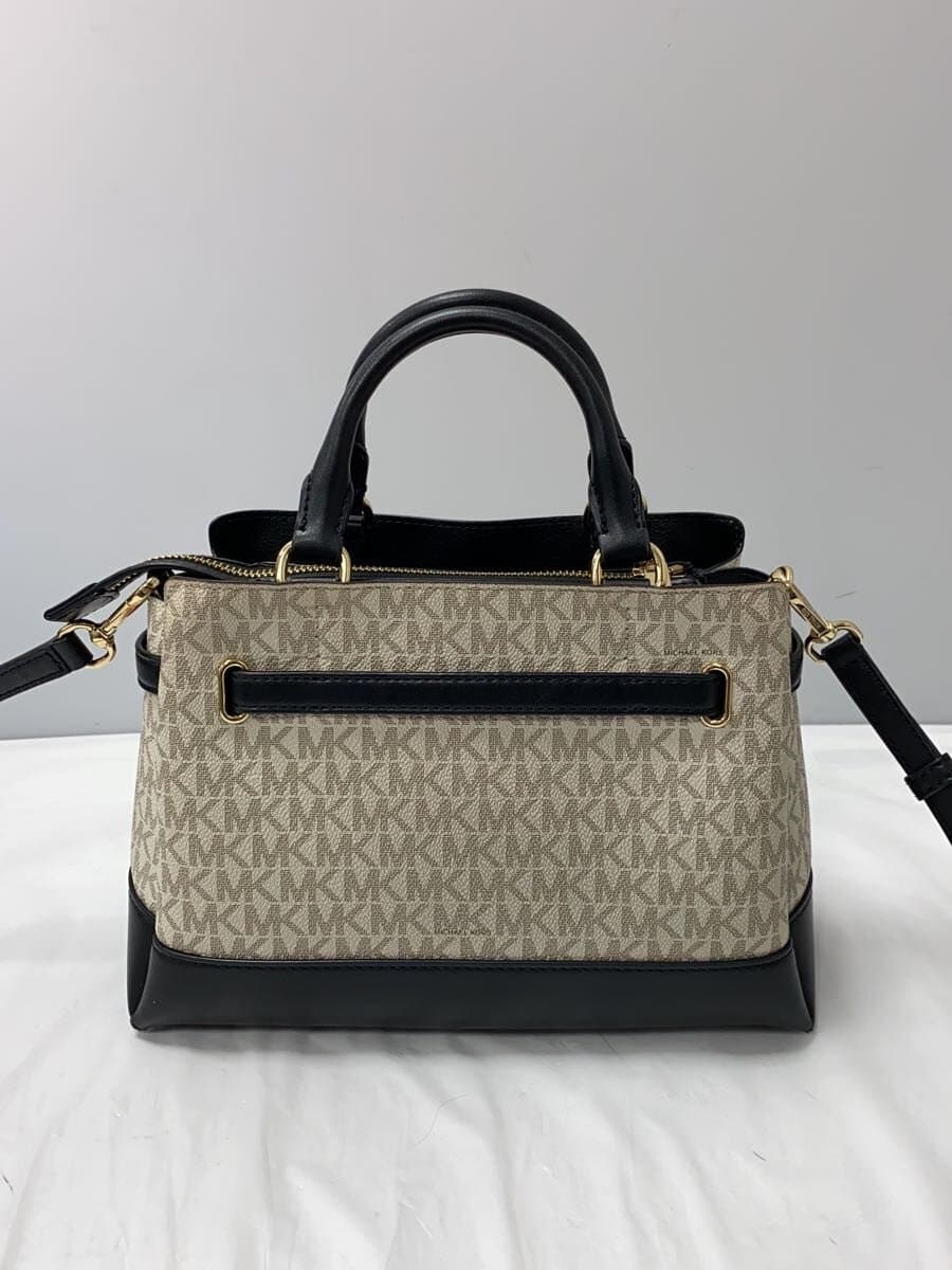 MICHAEL KORS Belted Satchel Small Handbag Leather Beige 35F4G6RS1B 3