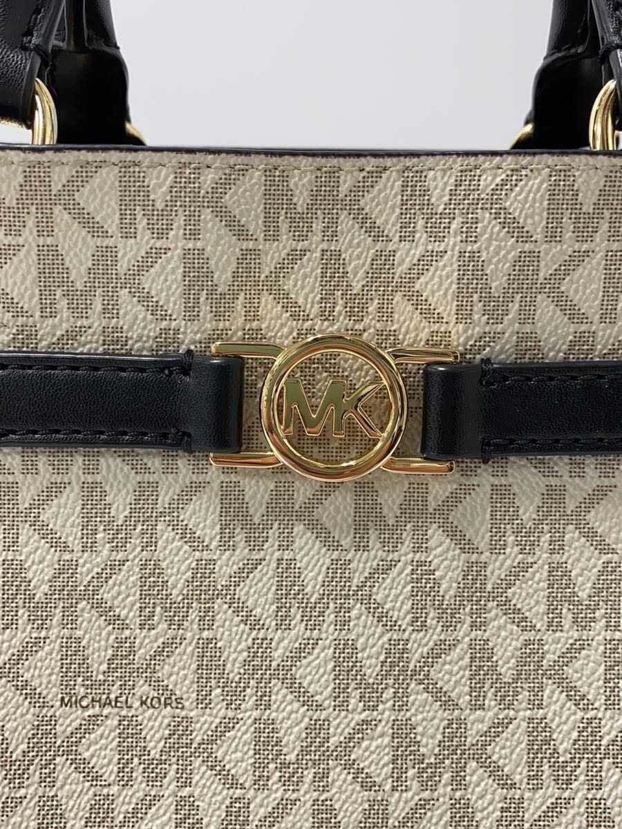 MICHAEL KORS Belted Satchel Small Handbag Leather Beige 35F4G6RS1B 5