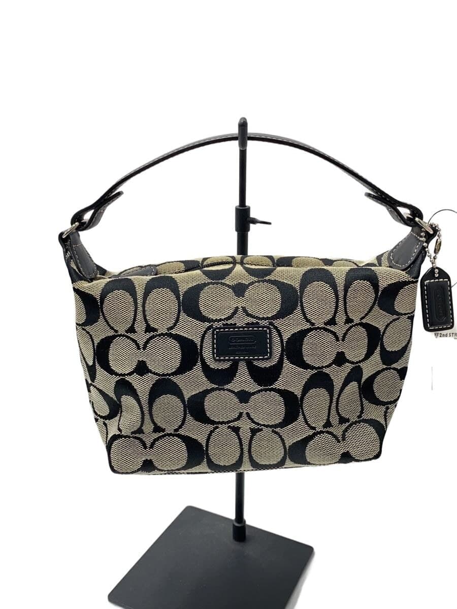 COACH handbag canvas beige all-over pattern