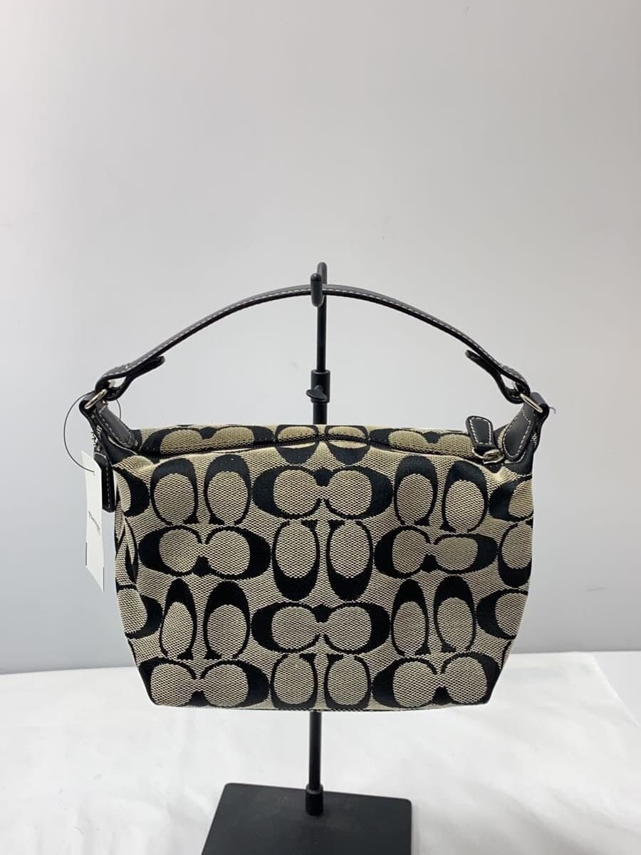 COACH handbag canvas beige all-over pattern 3
