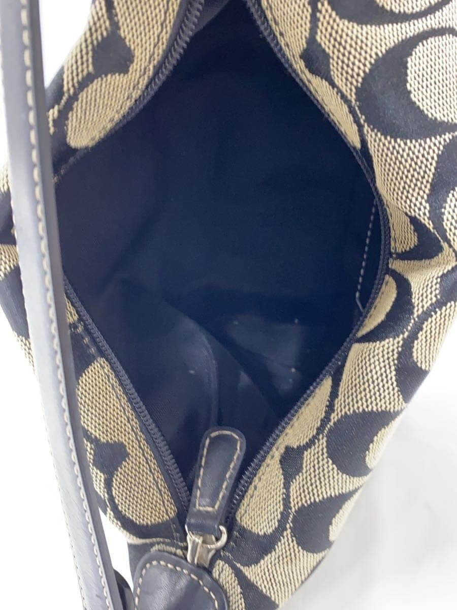 COACH handbag canvas beige all-over pattern 7