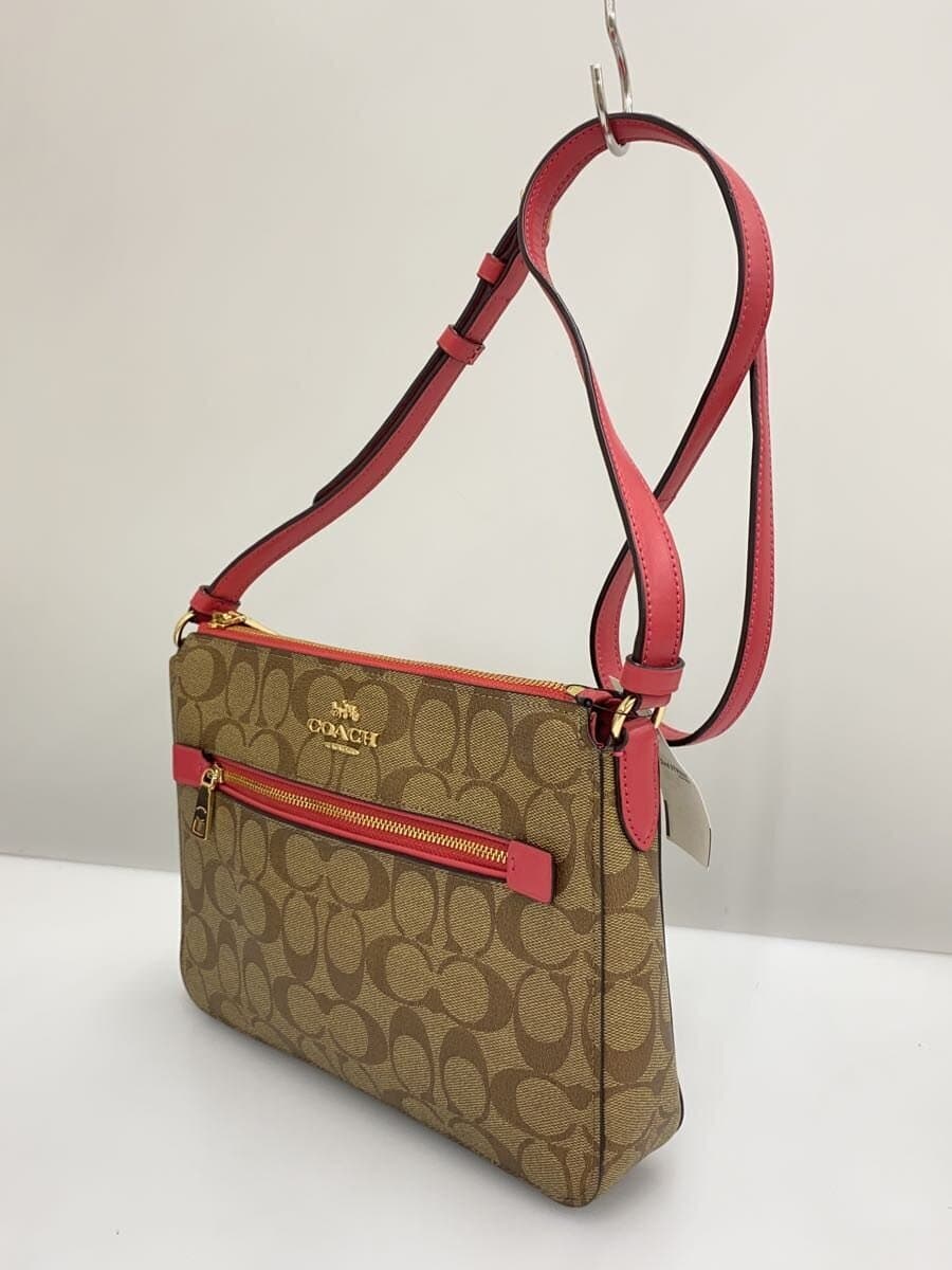 COACH Shoulder Bag PVC BRW All Over Pattern A2039-91013 2