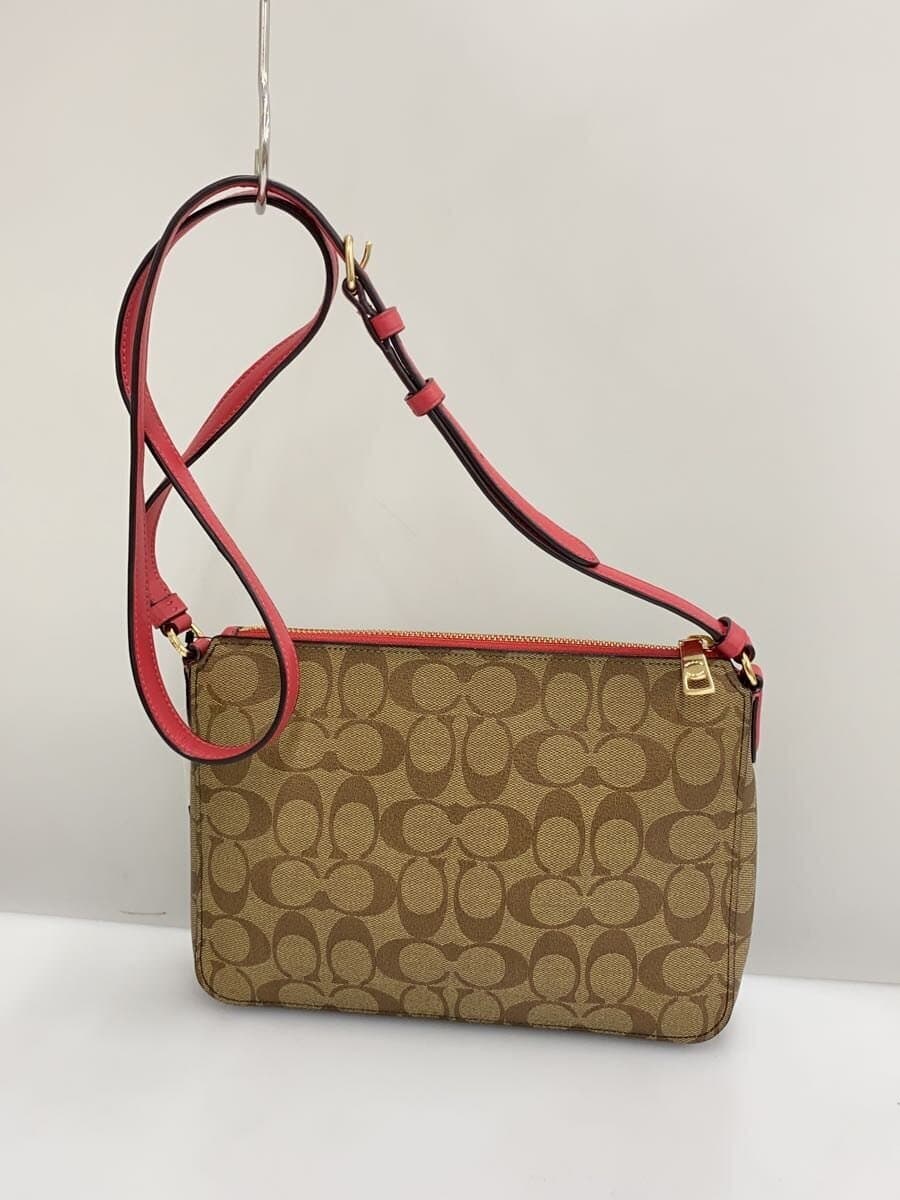 COACH Shoulder Bag PVC BRW All Over Pattern A2039-91013 3