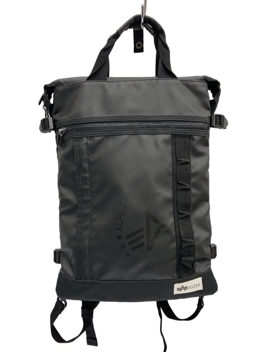 ALPHA INDUSTRIES Backpack PVC BLK Print