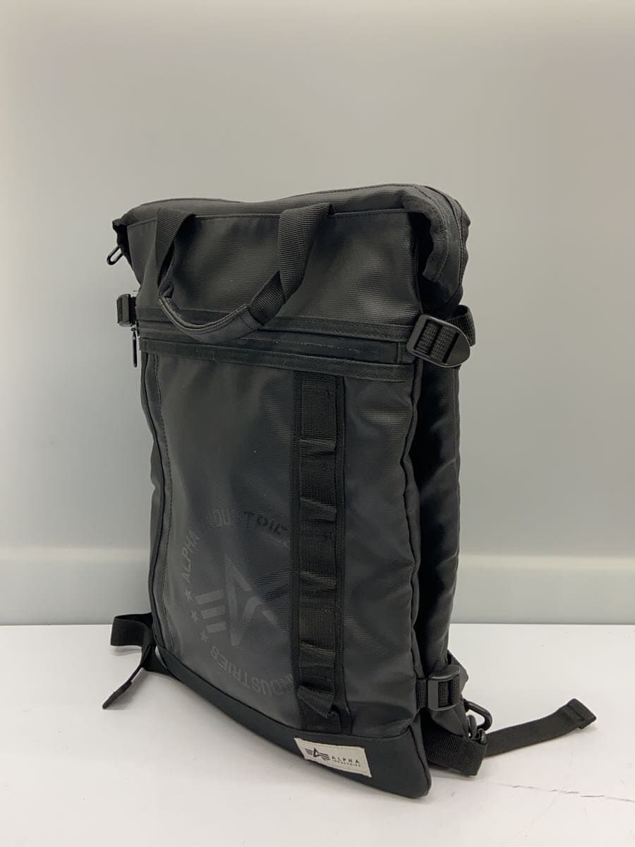 ALPHA INDUSTRIES Backpack PVC BLK Print 2