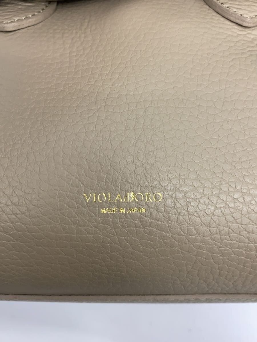 VIOL Ad’OROTRERO W Face Belt Tote Bag Leather BEG Solid 5