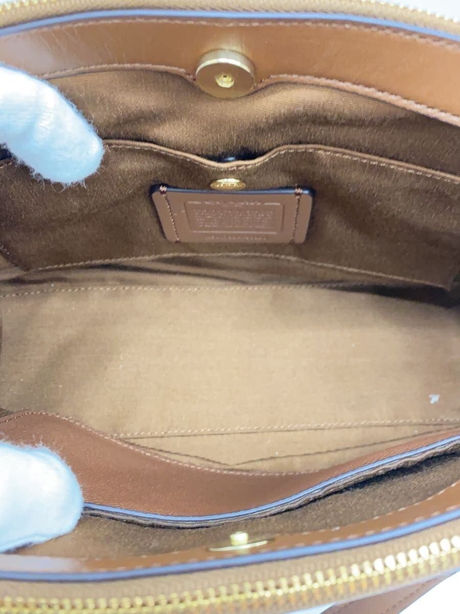 COACH Shoulder Bag PVC BRW All Over Pattern f58290 6