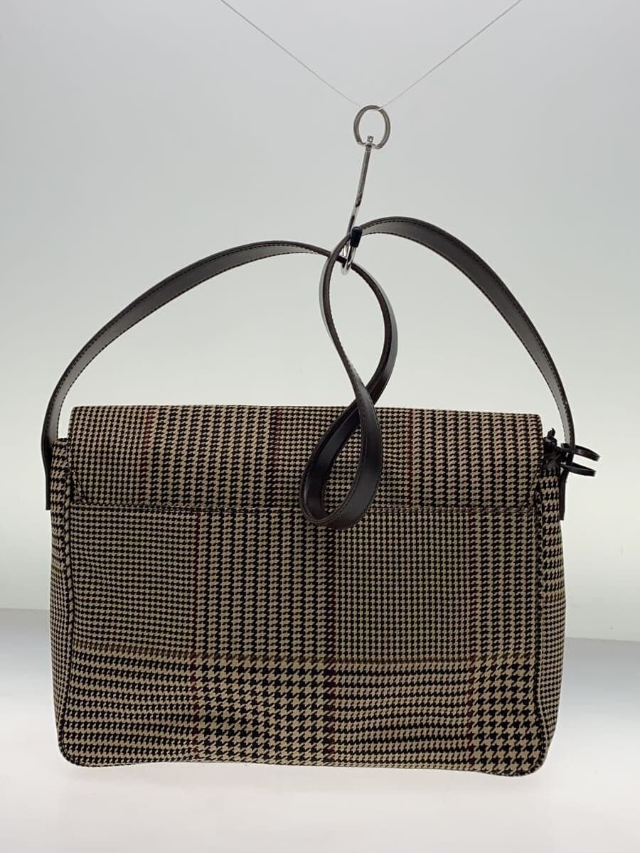 LAUREN RALPH LAUREN Shoulder Bag Canvas Multicolor Houndstooth 3