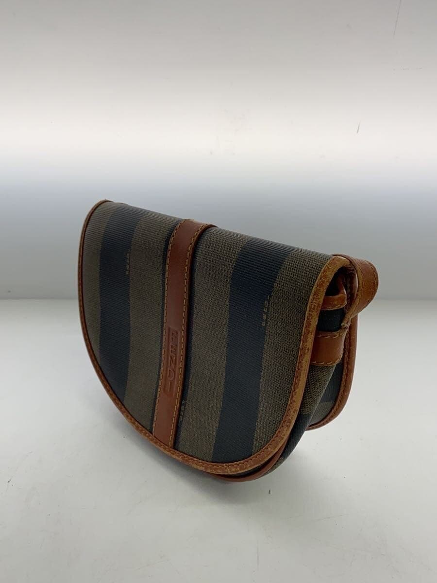 FENDI Pecan Pattern Shoulder Bag Leather KHK 2