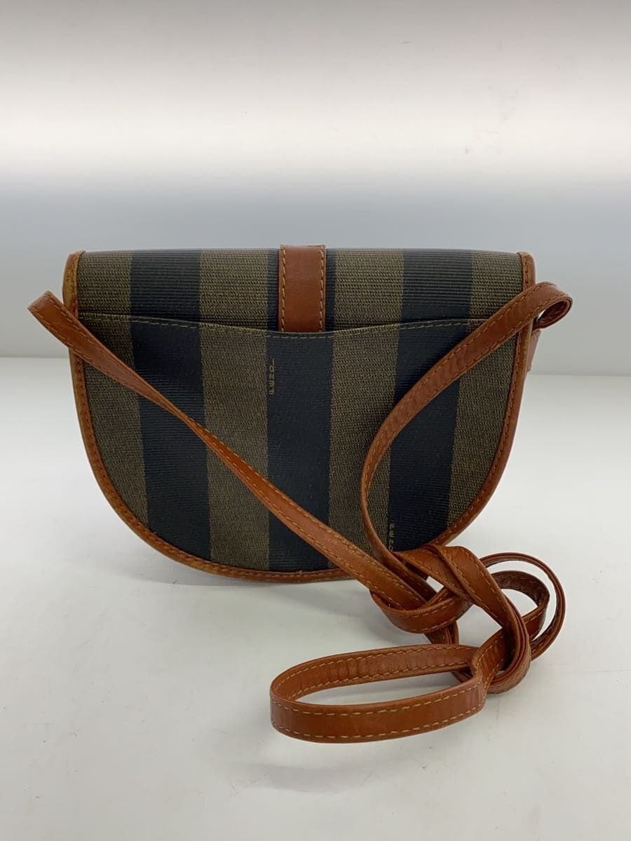 FENDI Pecan Pattern Shoulder Bag Leather KHK 3