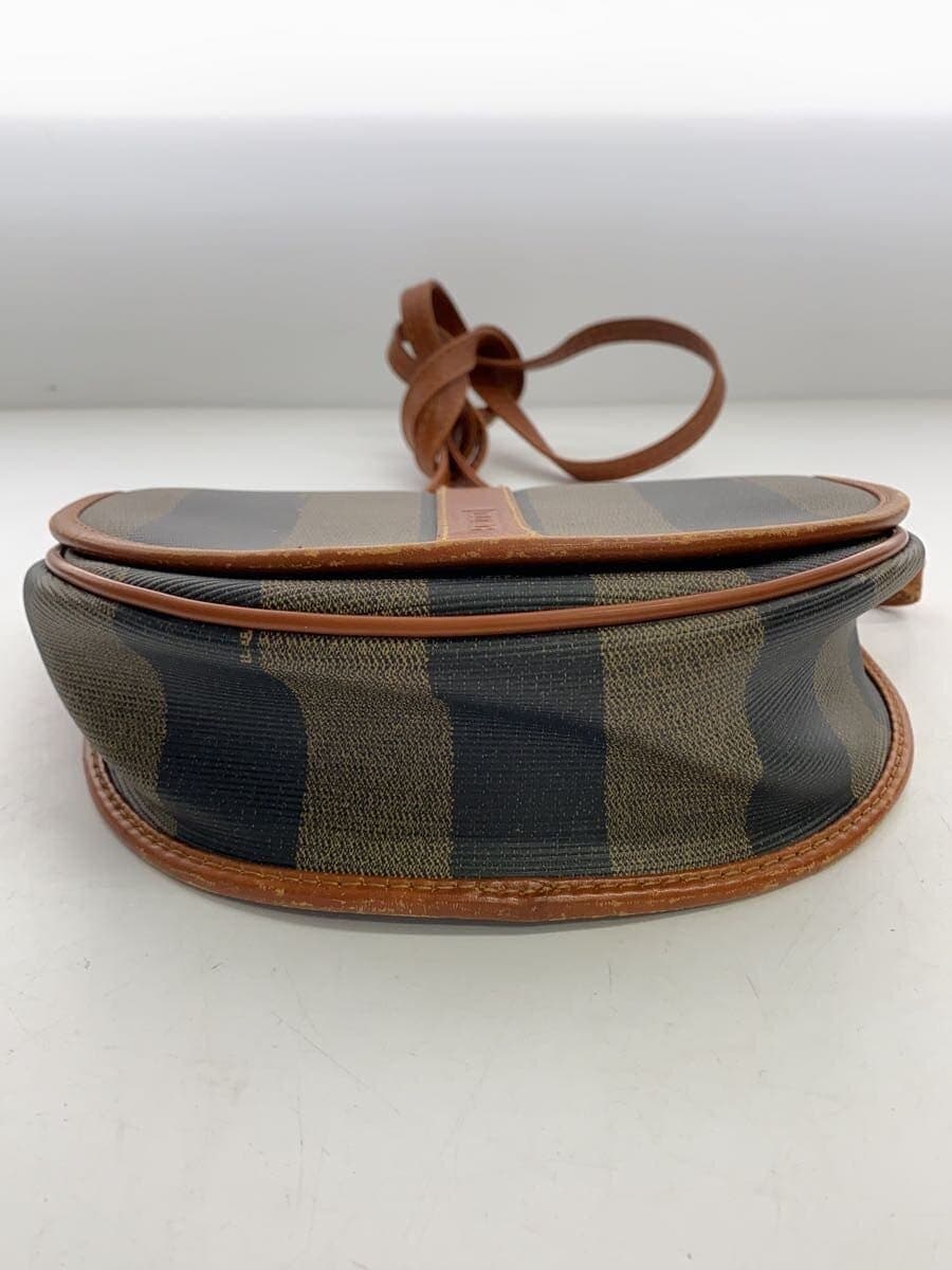 FENDI Pecan Pattern Shoulder Bag Leather KHK 4