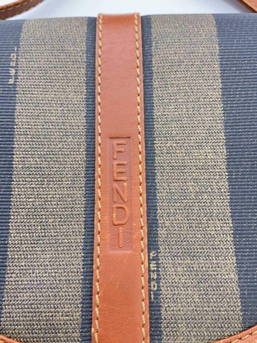 FENDI Pecan Pattern Shoulder Bag Leather KHK 5
