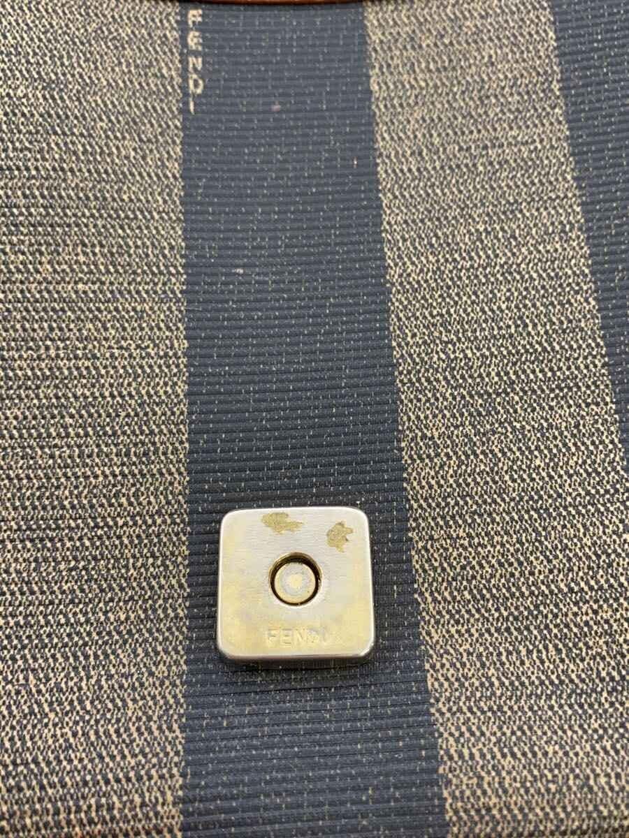 FENDI Pecan Pattern Shoulder Bag Leather KHK 9