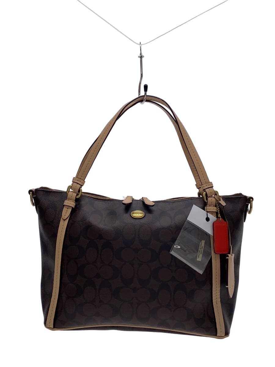 COACH Tote Bag_Signature Canvas BRW F28366