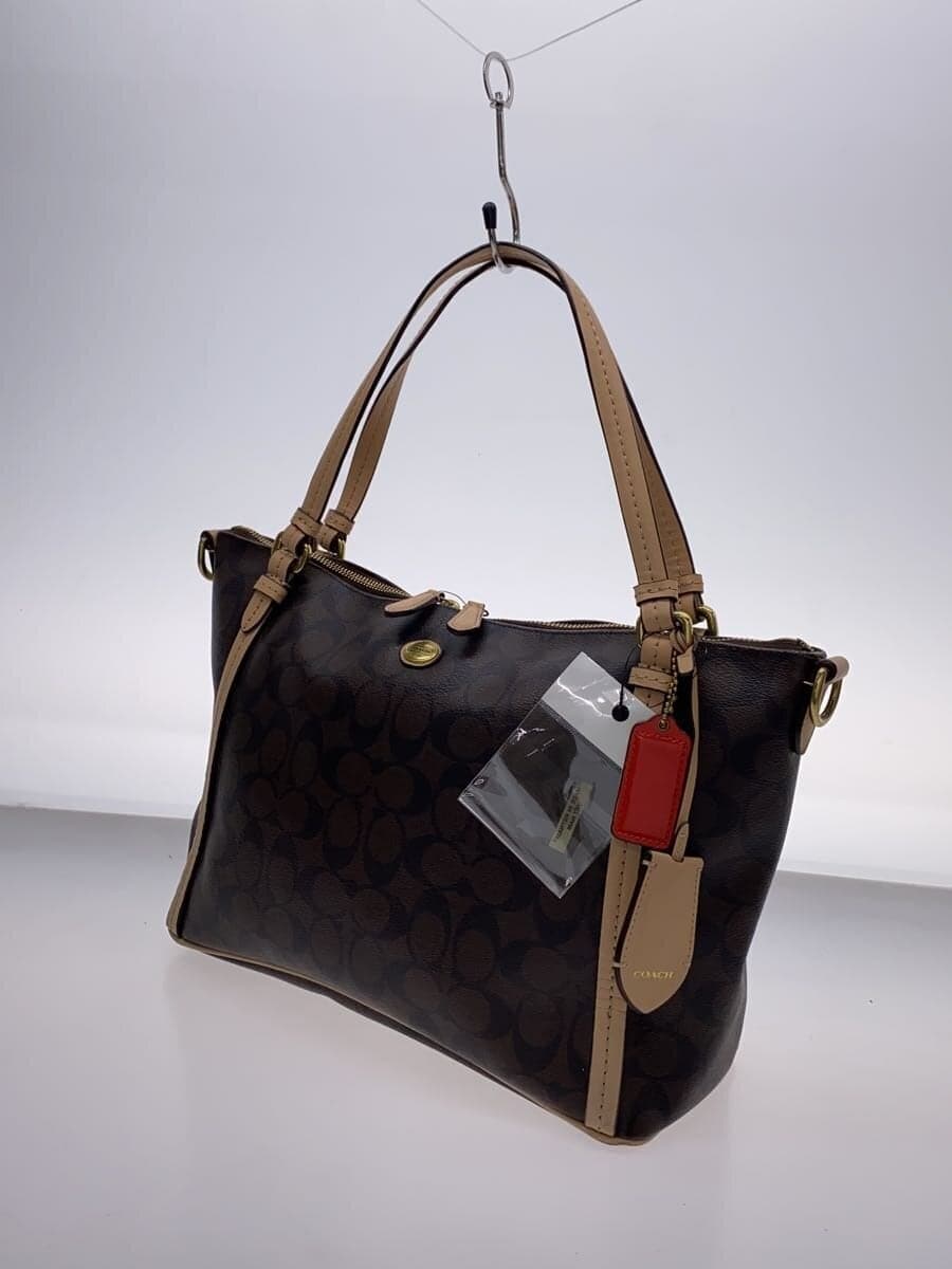 COACH Tote Bag_Signature Canvas BRW F28366 2