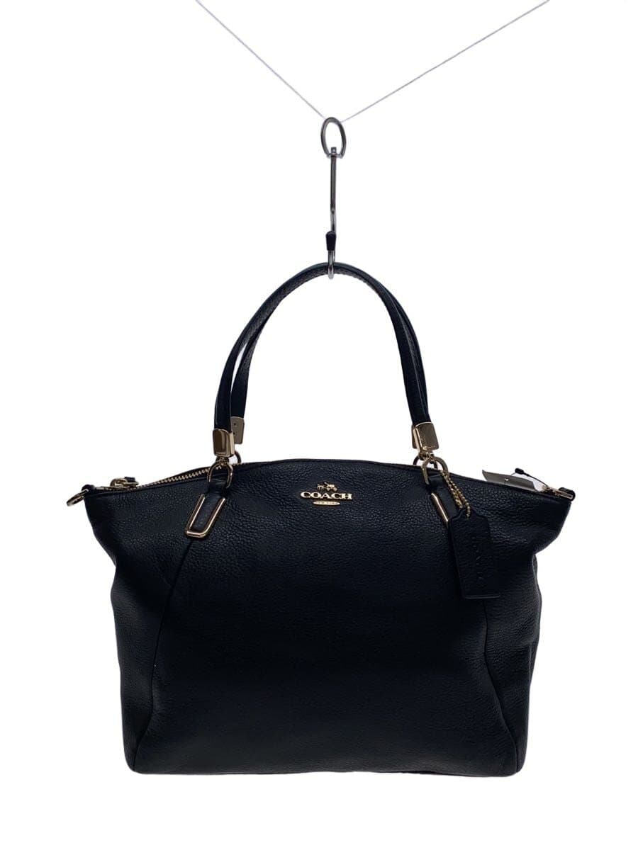 COACH Tote Bag_All Leather Leather BLK F34493