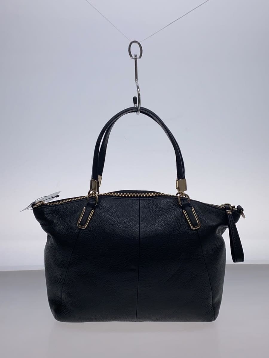 COACH Tote Bag_All Leather Leather BLK F34493 3