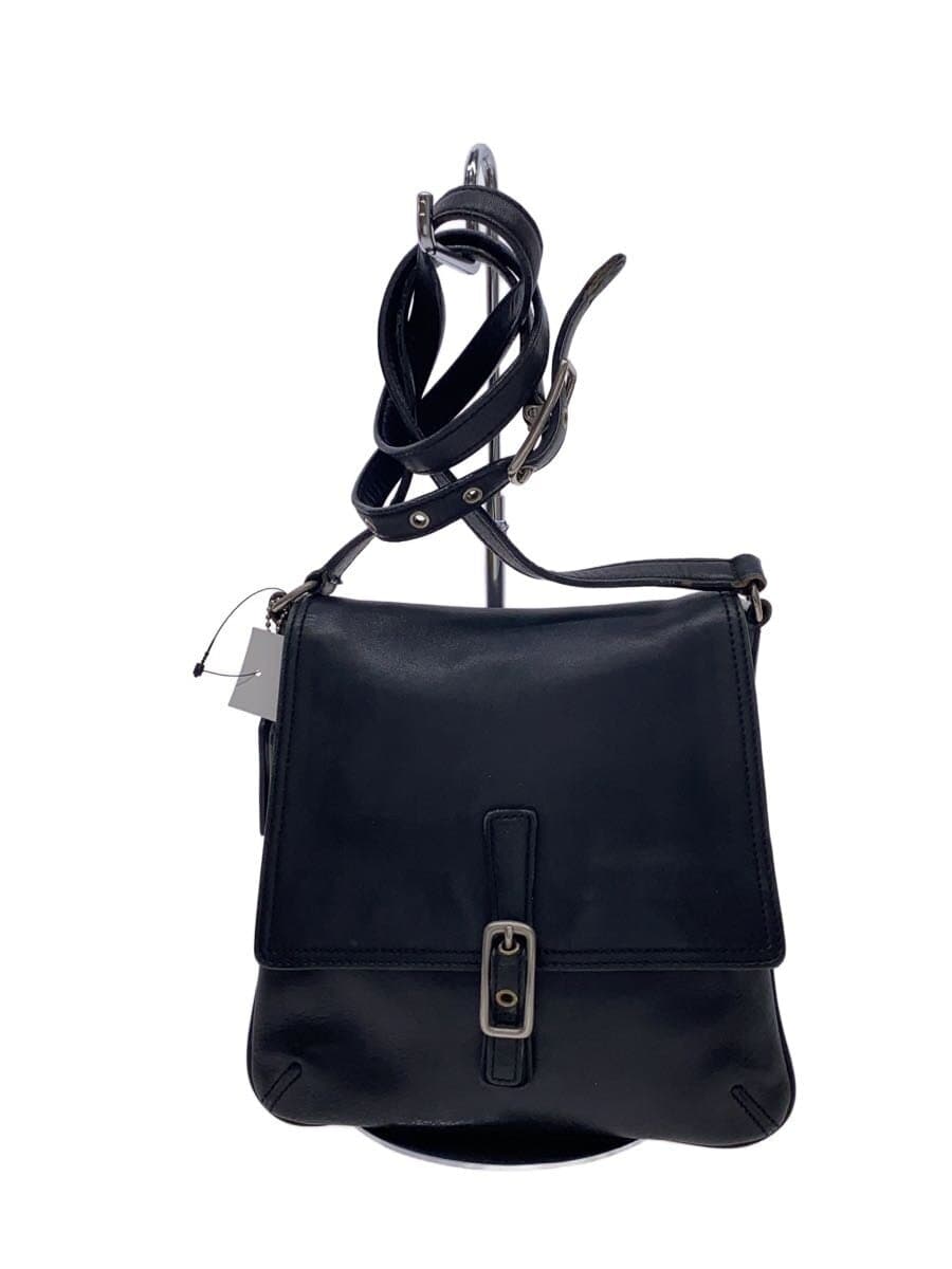 COACH Shoulder Bag Leather Black 9592