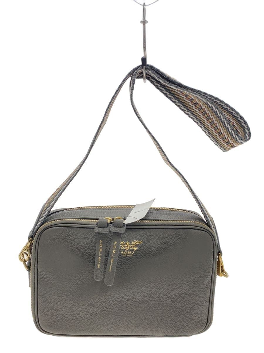 A.D.M.J. Square Shoulder Bag Leather GRY
