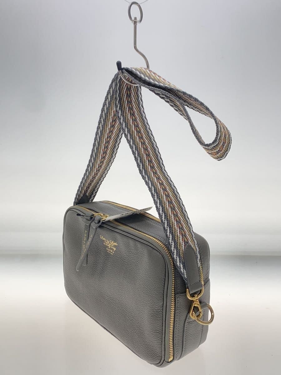 A.D.M.J. Square Shoulder Bag Leather GRY 2