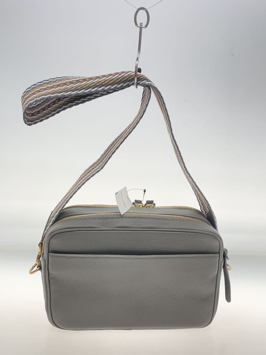 A.D.M.J. Square Shoulder Bag Leather GRY 3