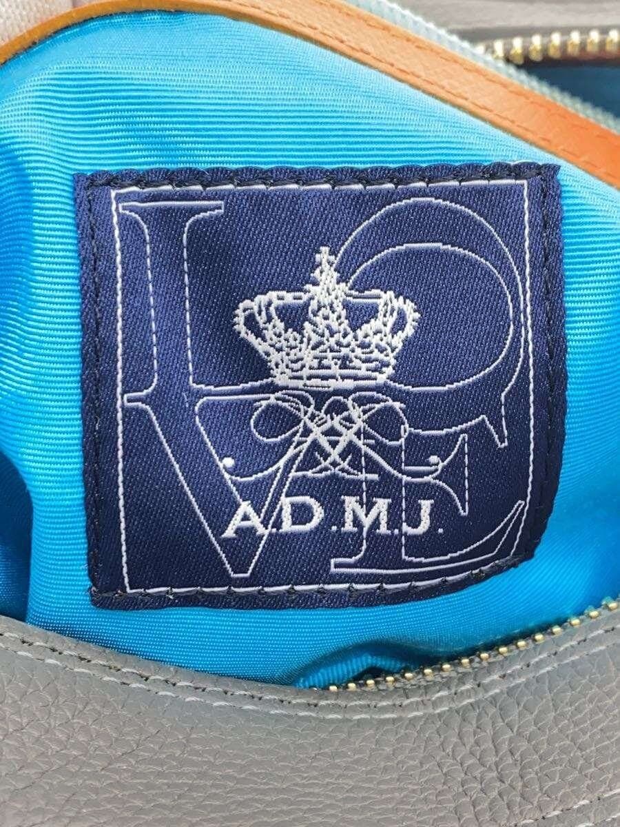 A.D.M.J. Square Shoulder Bag Leather GRY 5