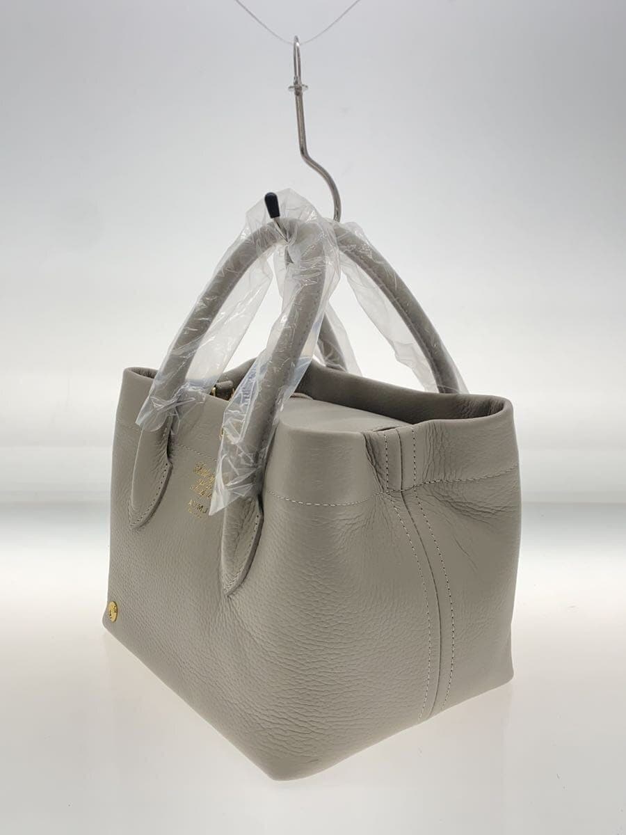 A.D.M.J. Cube Mini Handbag Leather BEG Solid 2