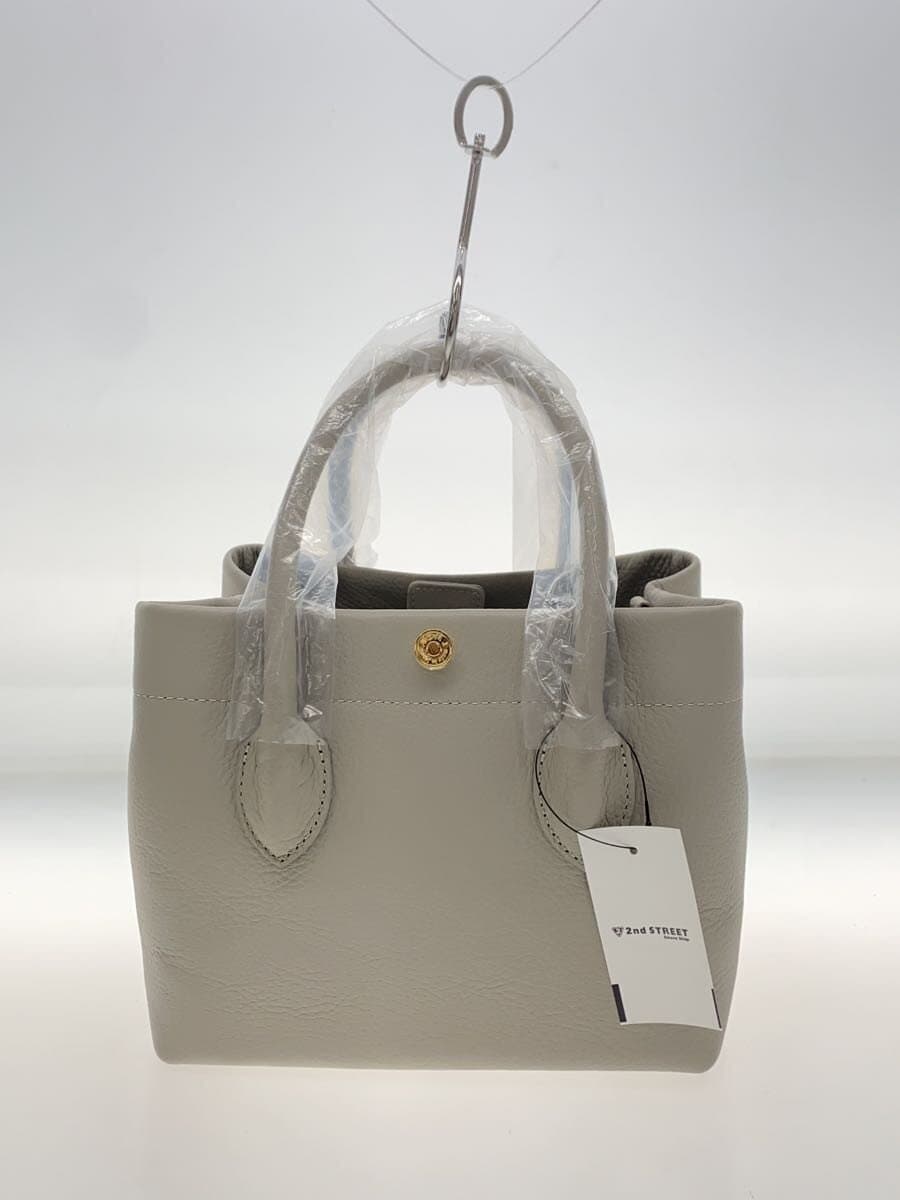 A.D.M.J. Cube Mini Handbag Leather BEG Solid 3