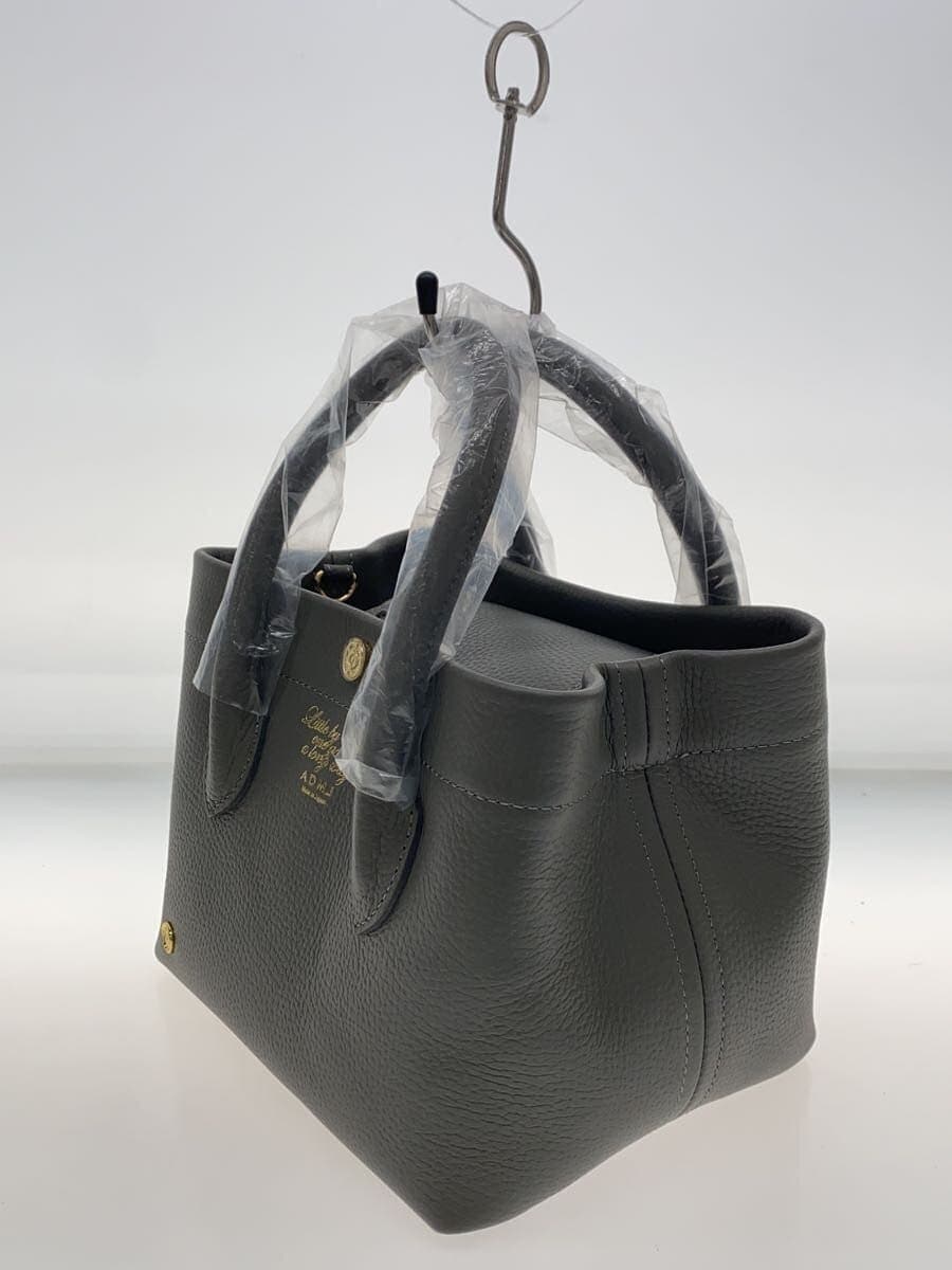 A.D.M.J. Cube Mini Handbag Leather GRY Solid 2