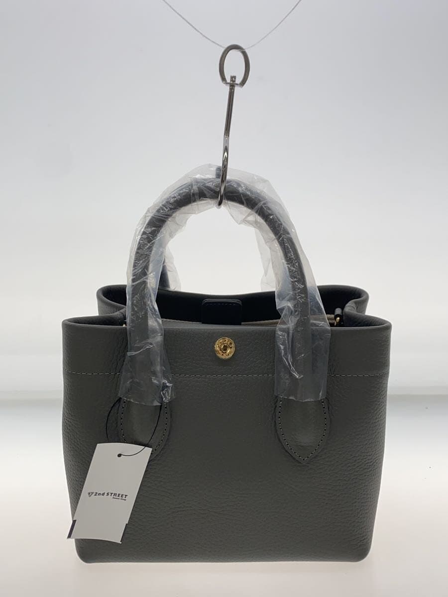 A.D.M.J. Cube Mini Handbag Leather GRY Solid 3