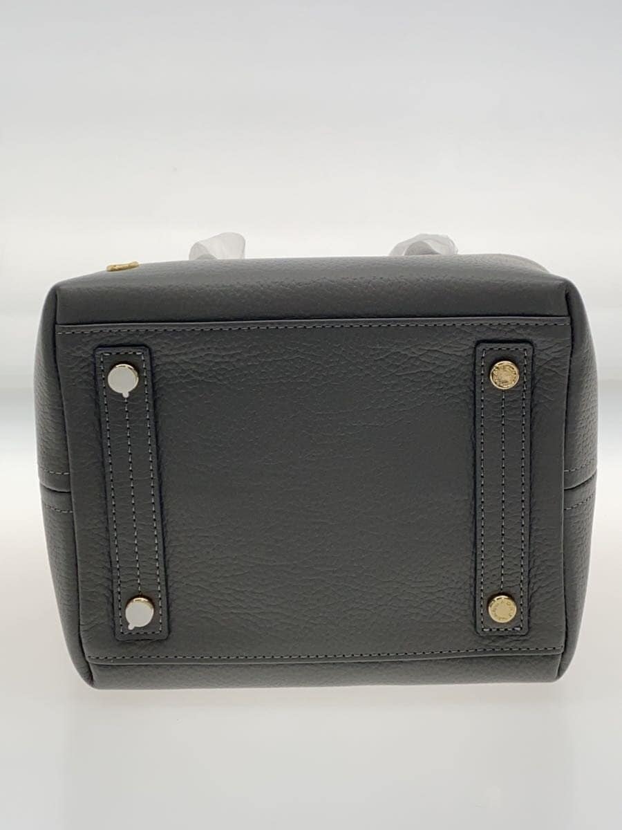A.D.M.J. Cube Mini Handbag Leather GRY Solid 4