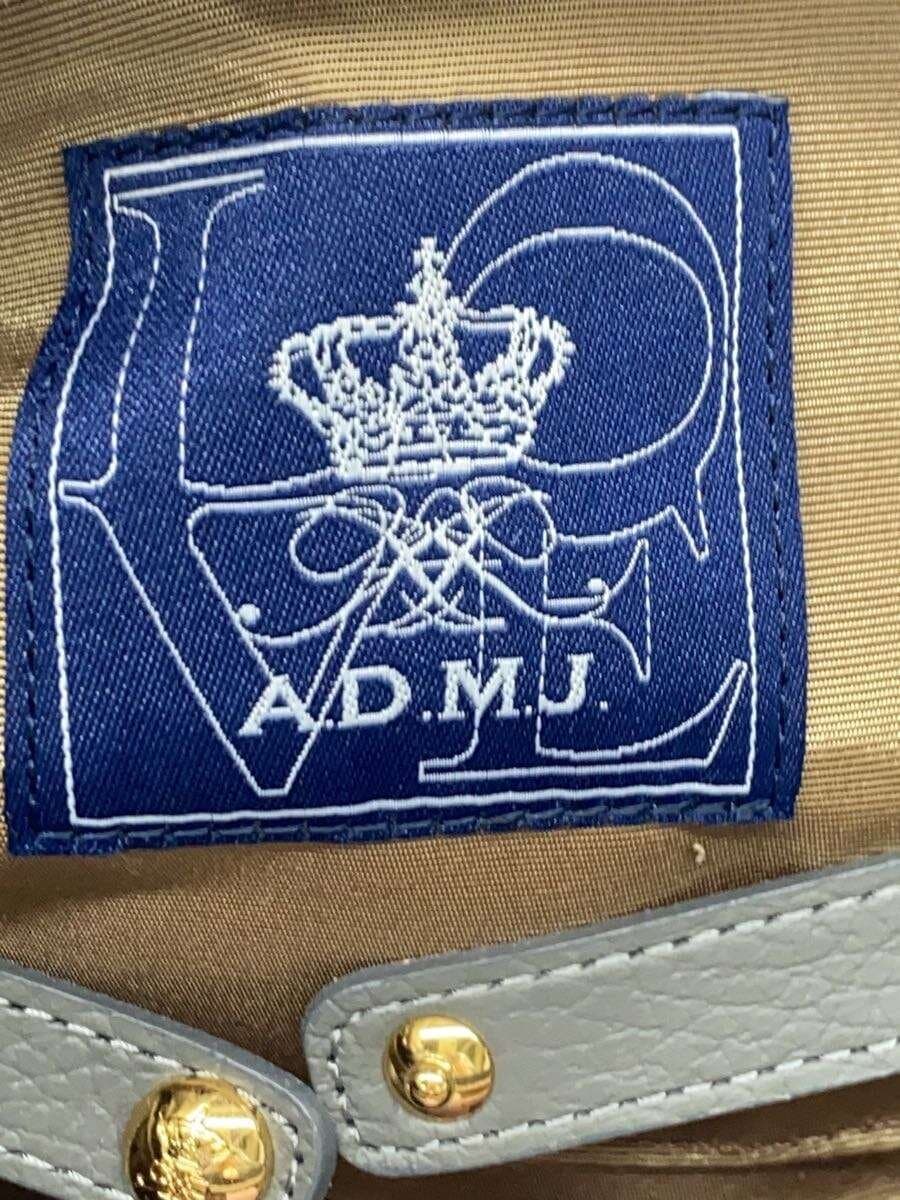 A.D.M.J. Cube Mini Handbag Leather GRY Solid 5