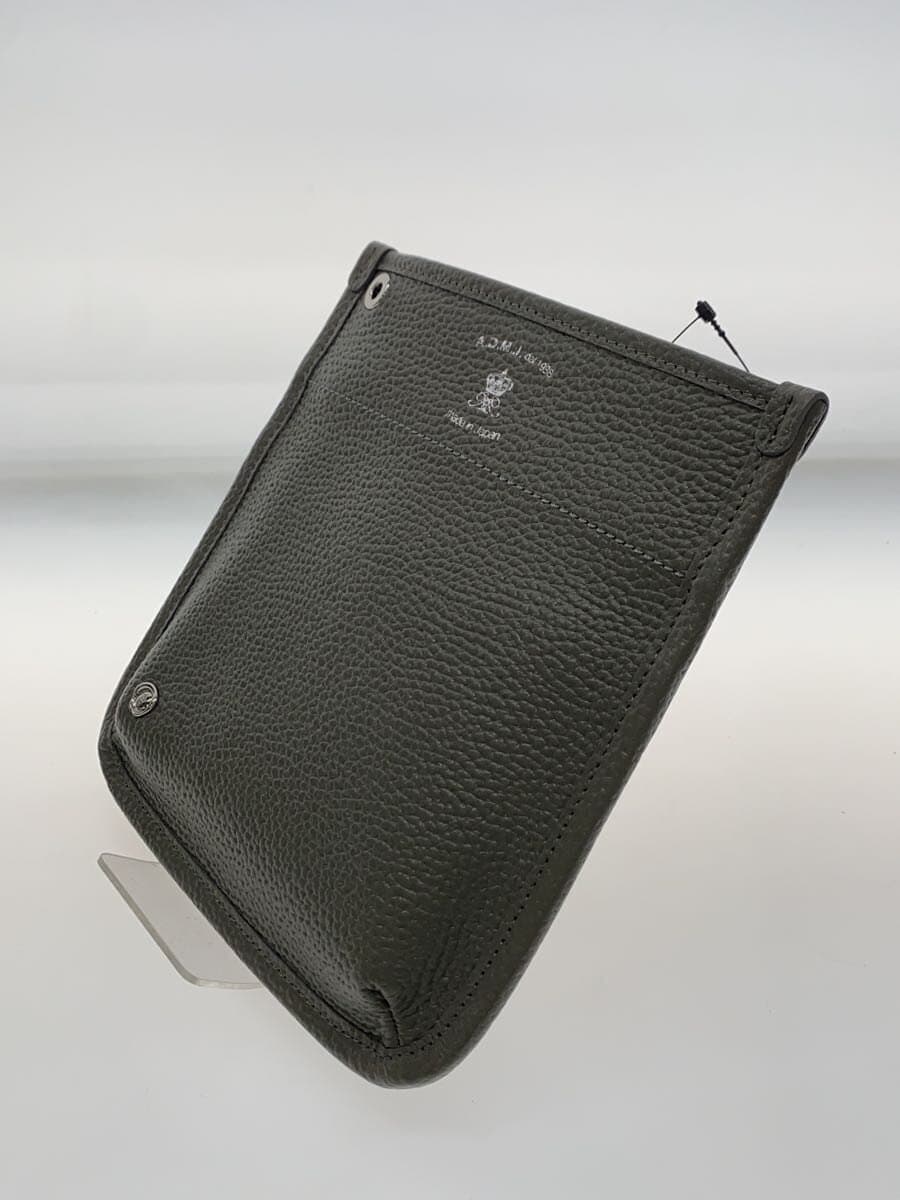 A.D.M.J. Shoulder Bag Leather GRY Solid 2