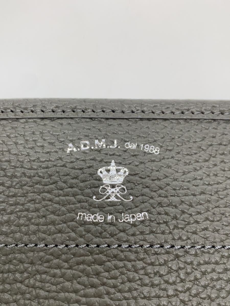 A.D.M.J. Shoulder Bag Leather GRY Solid 5