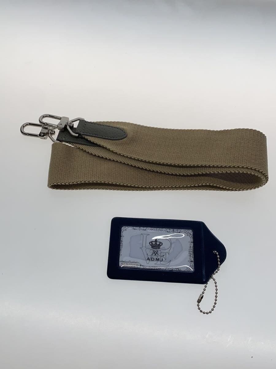 A.D.M.J. Shoulder Bag Leather GRY Solid 7