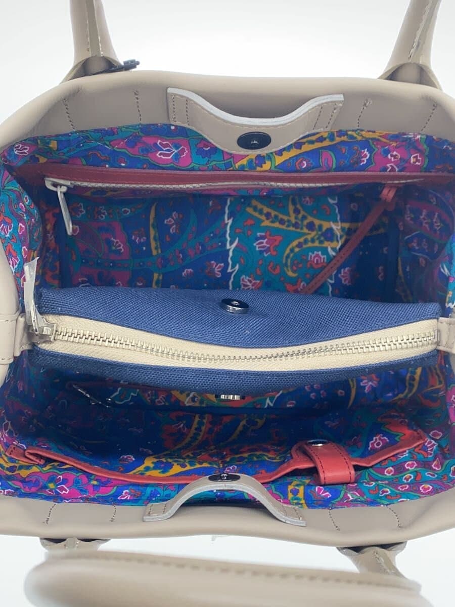 A.D.M.J. Magic Light Tricot Double Handbag Leather BEG Solid 6