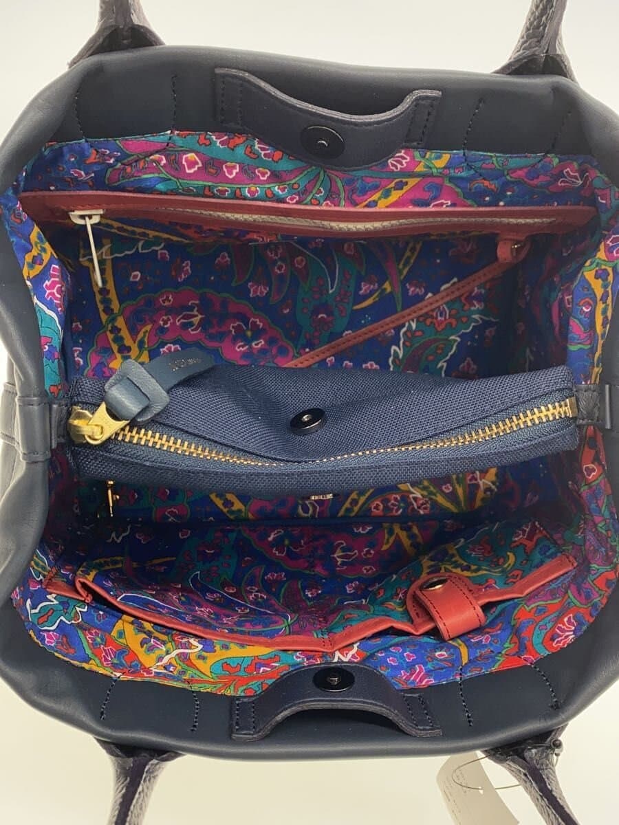 A.D.M.J. Magic Light Tricot Double Handbag Leather NVY Solid 6