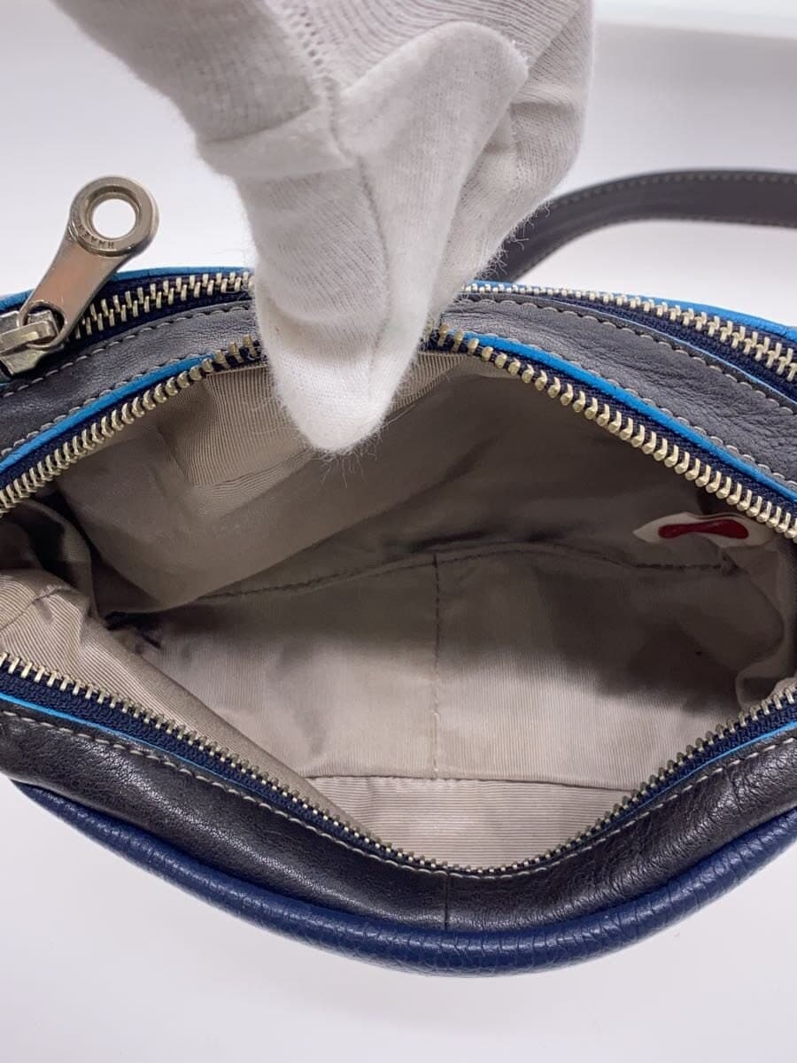 HMAEN Shoulder Bag Leather BLU 6