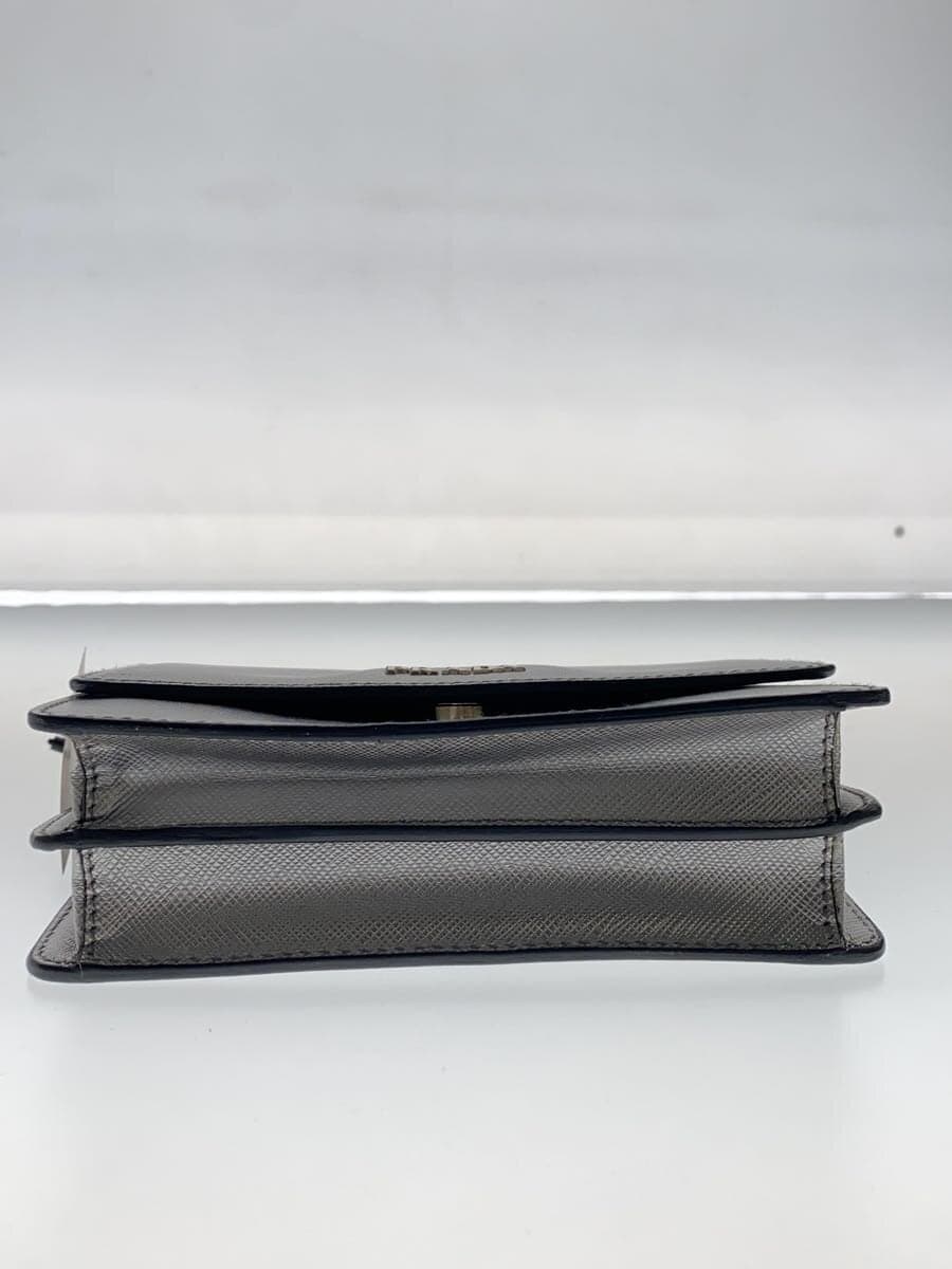 PRADA Shoulder Wallet Shoulder Bag Leather SLV 4