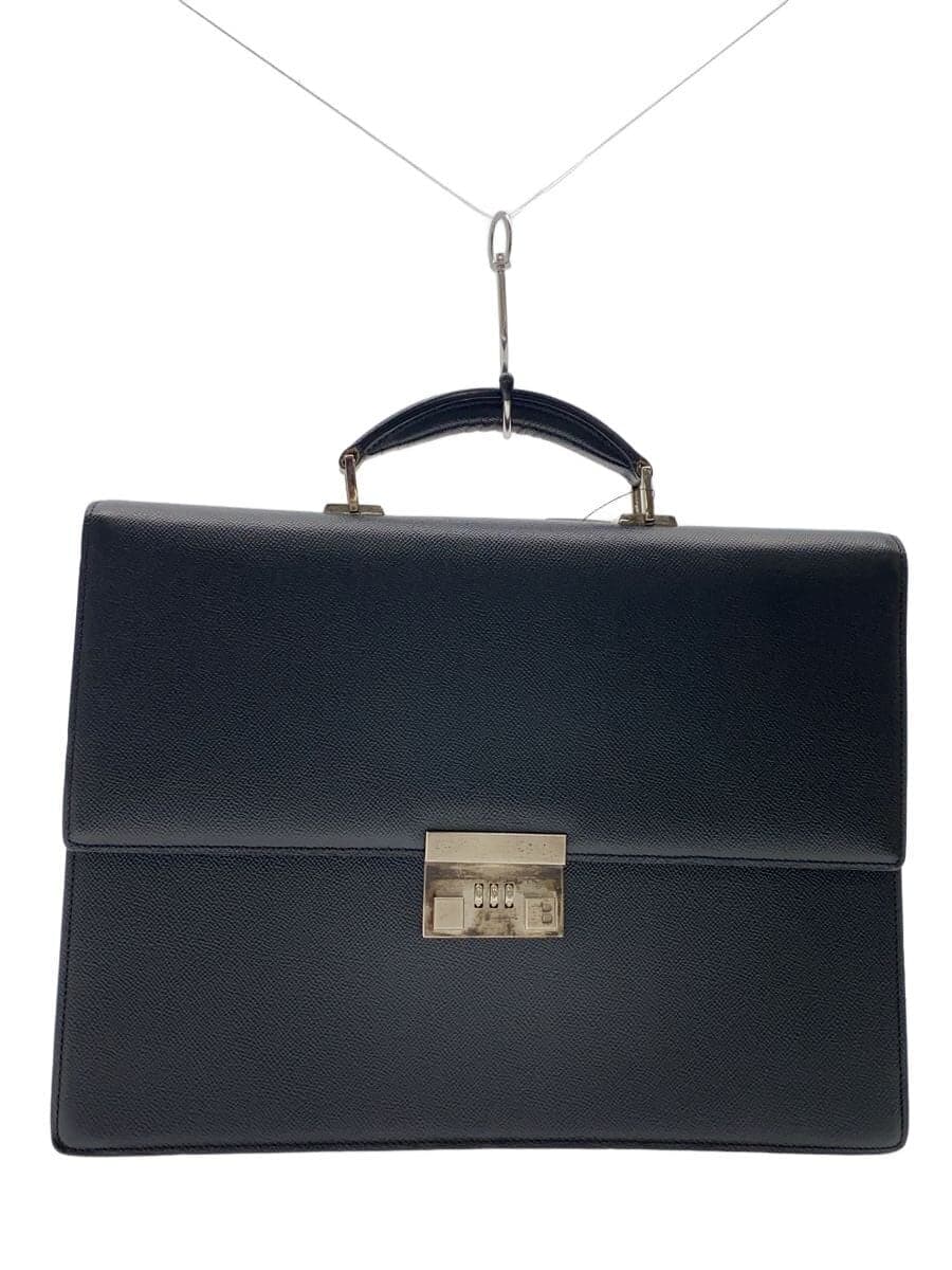BALLY Briefcase Leather BLK Solid