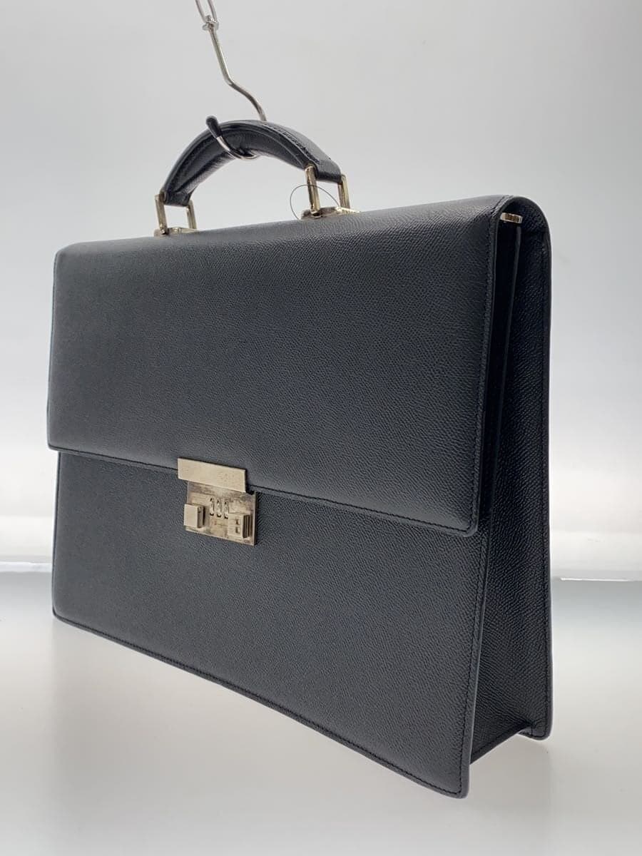 BALLY Briefcase Leather BLK Solid 2