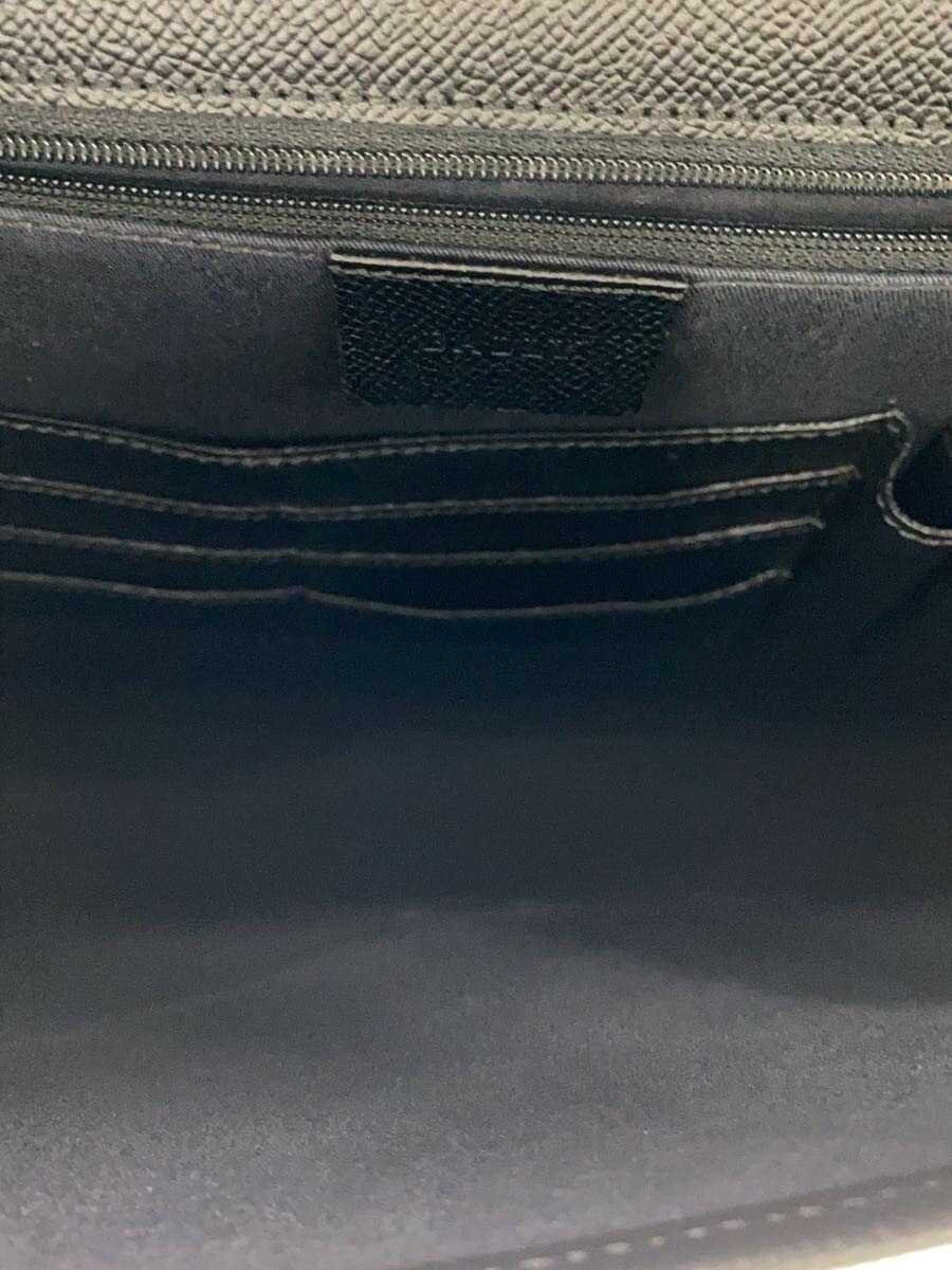 BALLY Briefcase Leather BLK Solid 6