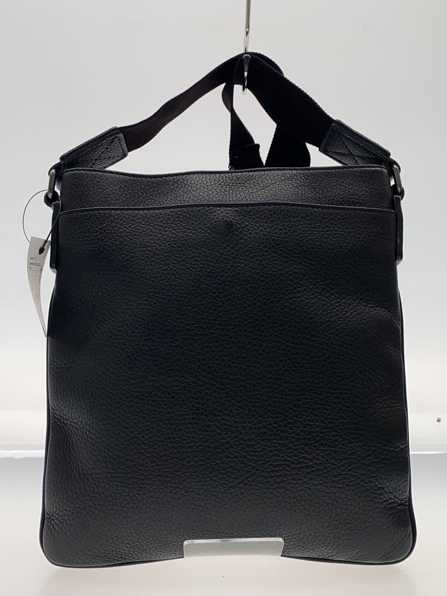 ARMANI COLLEZIONI Shoulder Bag Leather BLK Solid YH219 Inner Pocket 3