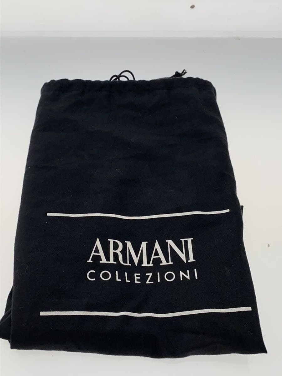 ARMANI COLLEZIONI Shoulder Bag Leather BLK Solid YH219 Inner Pocket 7